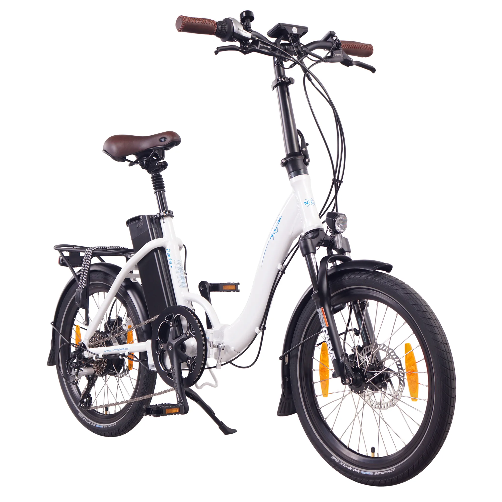 NCM Bikes Paris+, 20″, weiß, E-Faltrad E-Klapprad, Damen
