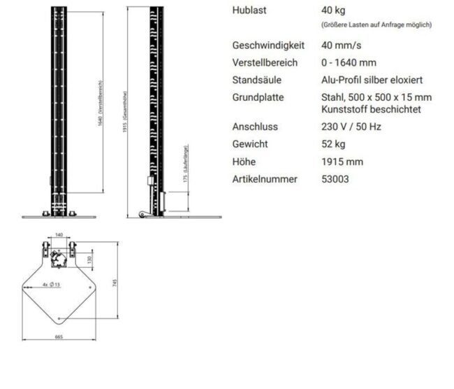 nuton Elektrischer Montageständer FS inkl. Fußschalter – Bild 9