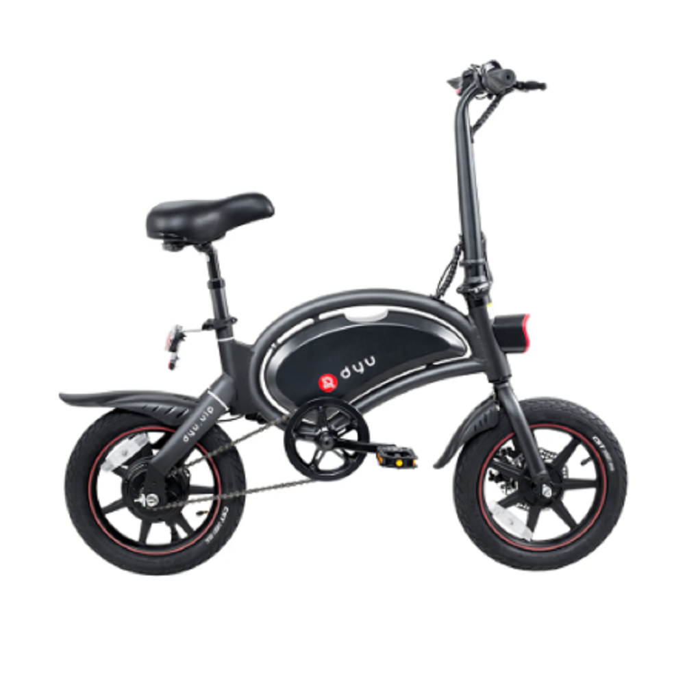DYU D3+, tragbares 14 Zoll E-bike, 240W/36V/10Ah, 25km/h, Smartphone steuerbares,Unisex,schwarz