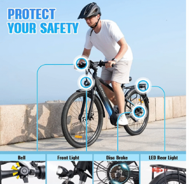 E-Bike Elektrofahrrad 26 Zoll Luftreifen Pedelec E-Citybike – Bild 5