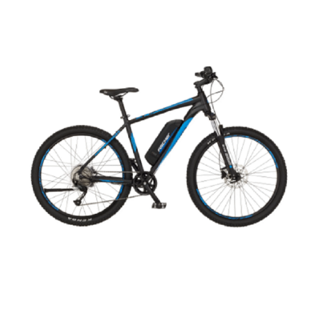 FISCHER E-Bike Pedelec Mountainbike MONTIS 2.1, Rahmenhöhe 48 cm, 27,5 Zoll, Akku 422 Wh, Hinterradmotor, Kettenschaltung, LED Display, schwarz.