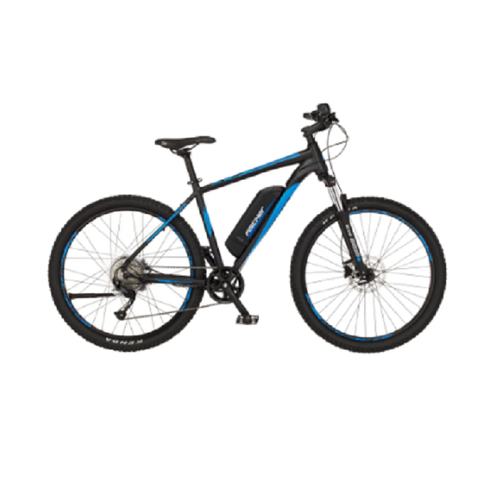 FISCHER E-Bike Pedelec Mountainbike MONTIS 2.1, Rahmenhöhe 48 cm, 27,5 Zoll, Akku 422 Wh, Hinterradmotor, Kettenschaltung, LED Display, schwarz.