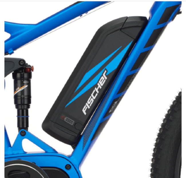 FISCHER E-Bike Pedelec Mountainbike MONTIS EM 1862, Rahmenhöhe 48 cm, 27,5 Zoll, Akku 557 Wh, Mittelmotor, Kettenschaltung, LCD Display, blau. – Bild 4