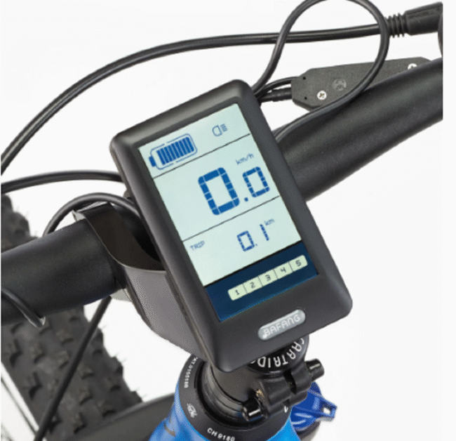 FISCHER E-Bike Pedelec Mountainbike MONTIS EM 1862, Rahmenhöhe 48 cm, 27,5 Zoll, Akku 557 Wh, Mittelmotor, Kettenschaltung, LCD Display, blau. – Bild 6