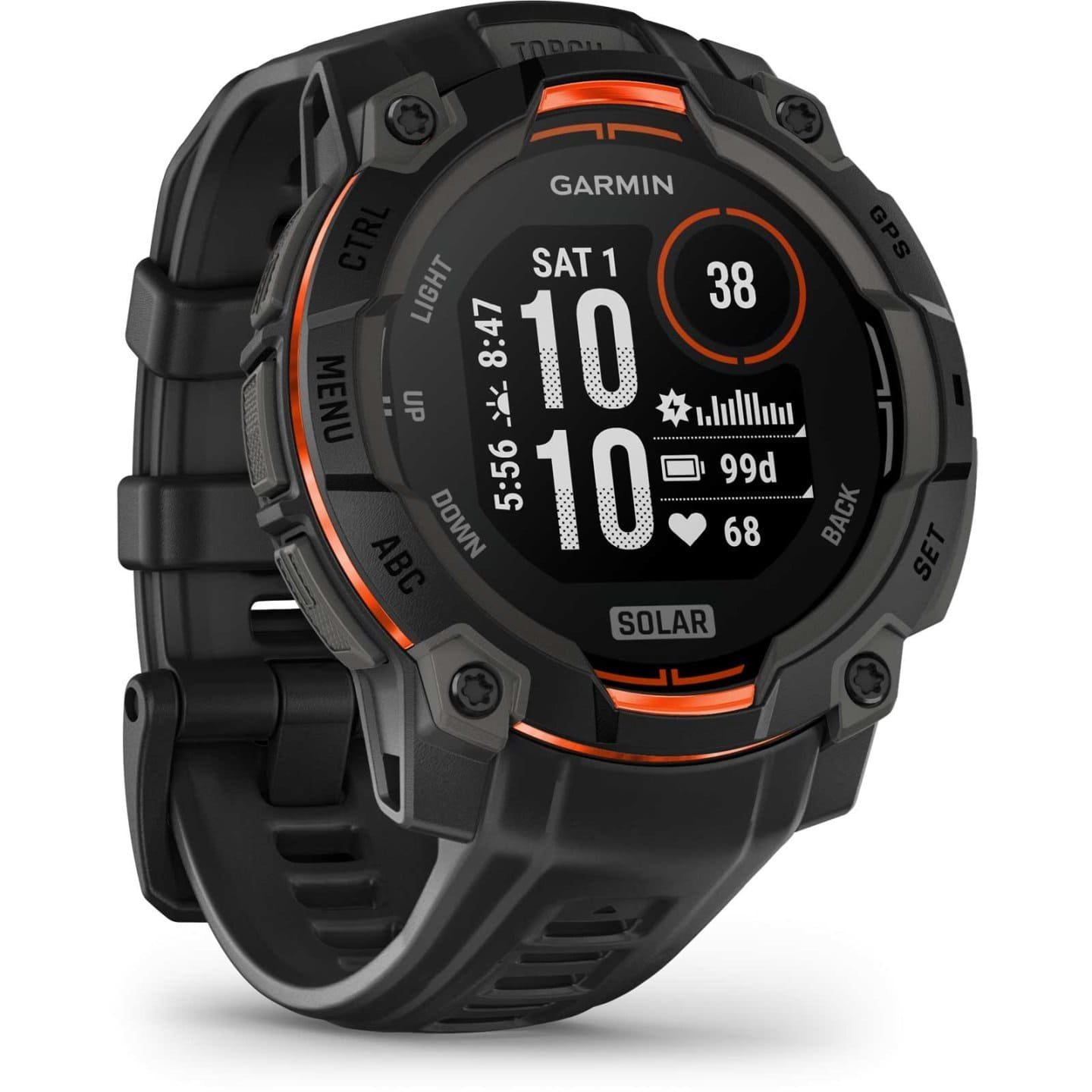 Garmin Instinct 3 Solar GPS Smartwatch – 45mm – Schwarz