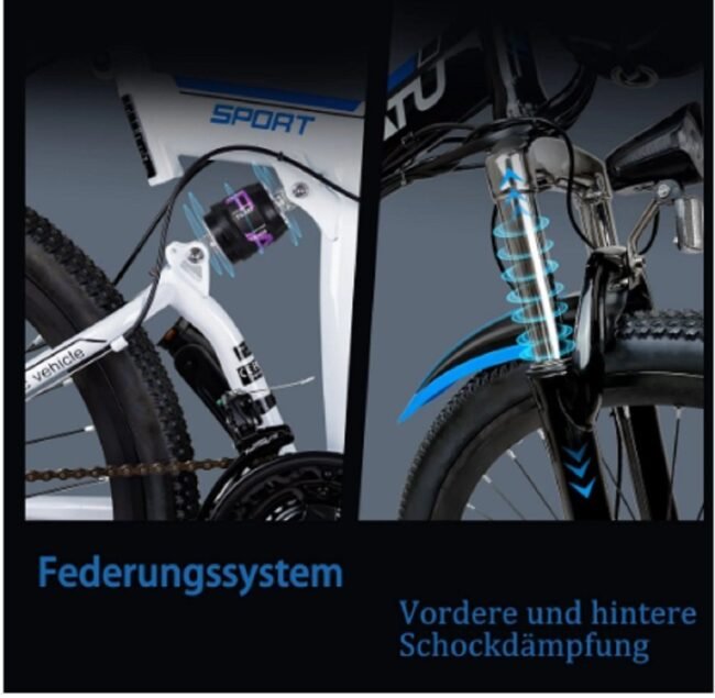 Myatu Elektrofahrrad 26 Zoll E-Bike für Damen Herren, – Bild 4
