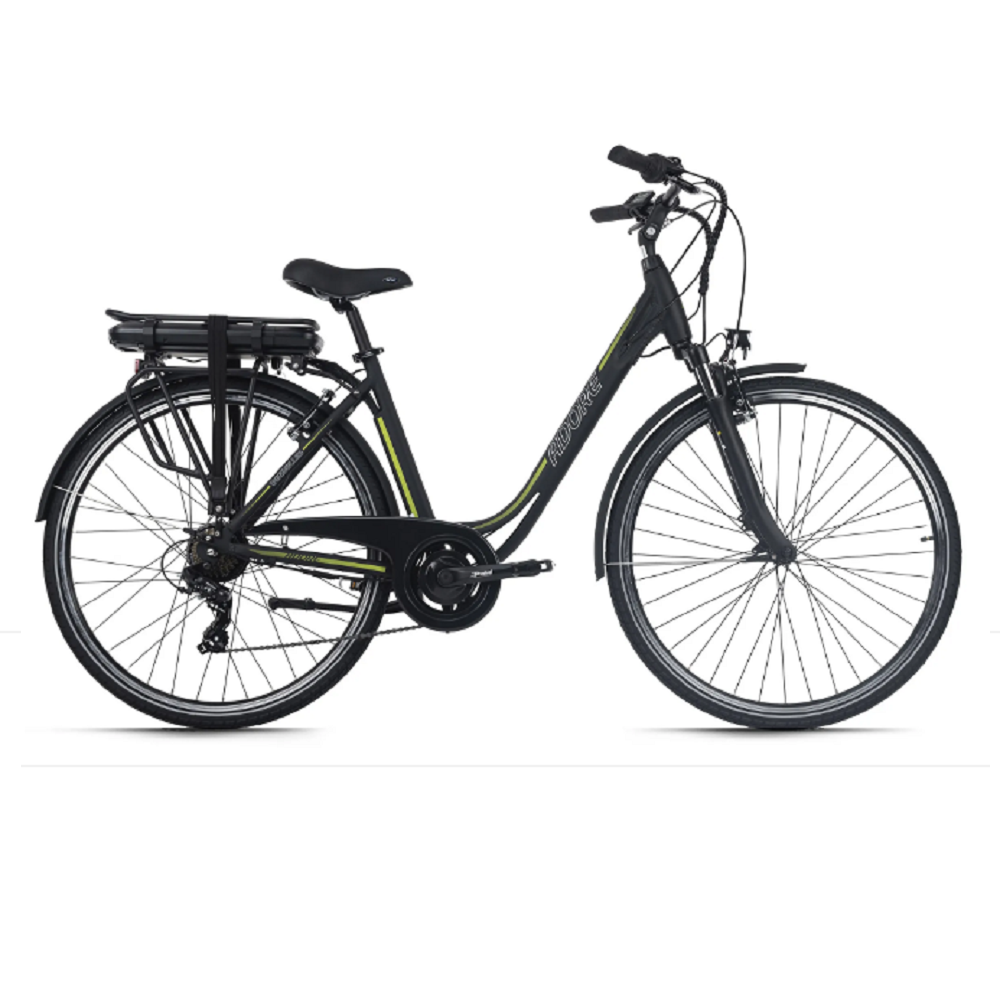 Pedelec E-Bike Cityfahrrad 28” Adore Versailles schwarz-grün Adore 112E.