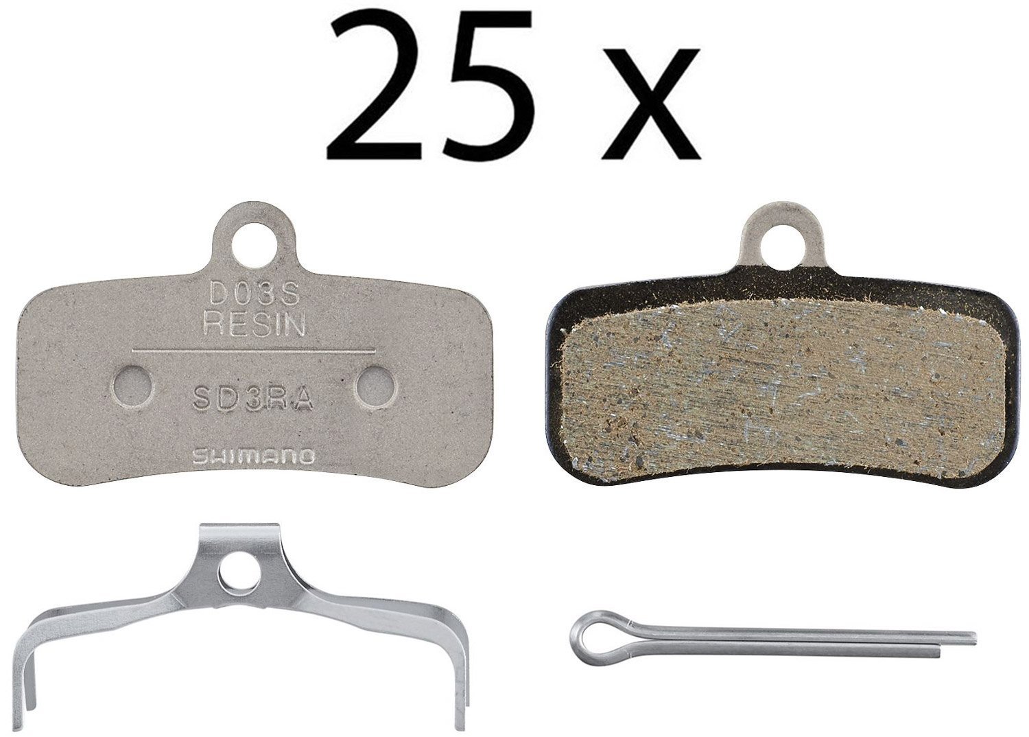 Shimano D03S Resin Disc Beläge (25er Werkstattverpackung)
