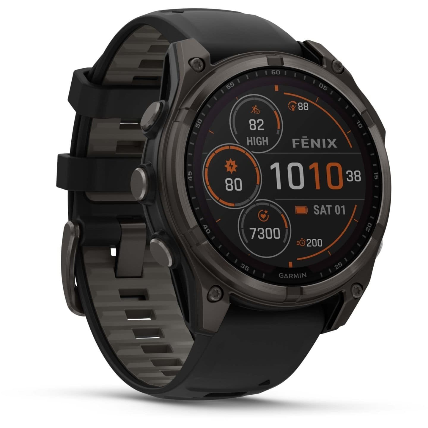 Garmin fenix 8 Sapphire Solar GPS Smartwatch – 47mm – Graphit/Carbon Gray Titan DLC