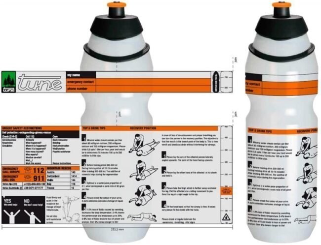 Tune Wasserträger 2.0 Carbonflaschenhalter + Trinkflasche 500ml – Bild 2